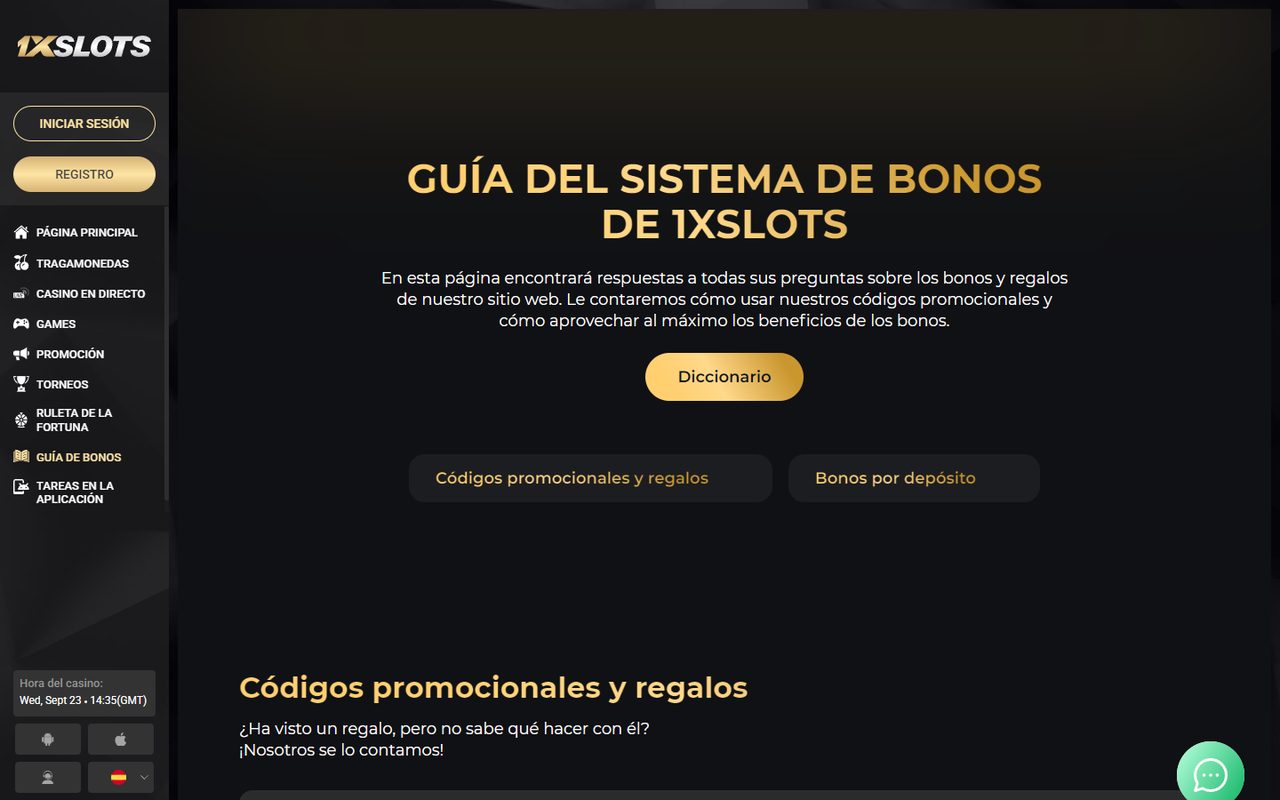 Guía del sistema de bonos de 1xSlots